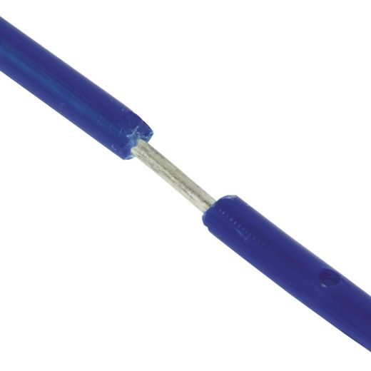 Pakke med 100 plastikbefæstelser D-Clip Blå