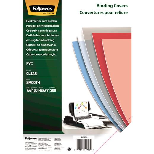 Packung mit 100 transparenten PVC-Abdeckungen für A4-Glas, 300 Mikron