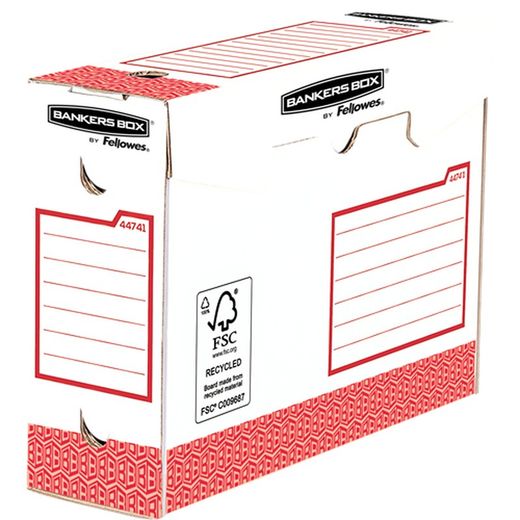 Paket med 20 Final File Boxes A4+ 100MM extra resistent Röd