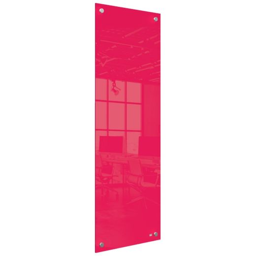 Panel pizarra de cristal pequeña NOBO  300 x 900 mm, rojo