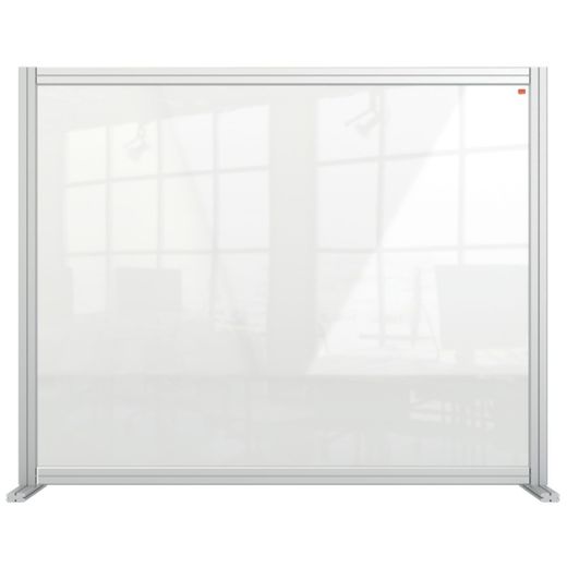 Premium Plus 1200 x 1000 mm freistehende, modulare, transparente Acryl-Trennwand für Tischplatten