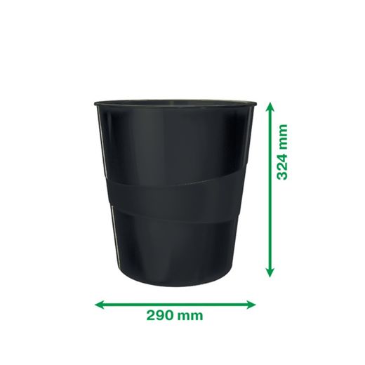 Corbeille Leitz. 15 litres, noir