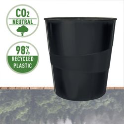 Corbeille Leitz. 15 litres, noir