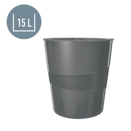 Poubelle Leitz WOW. Capacité 15 litres, rouge