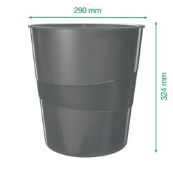 Poubelle Leitz WOW. Capacité 15 litres, rouge