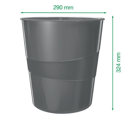 Poubelle Leitz WOW. Capacité 15 litres, rouge