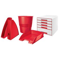 Poubelle Leitz WOW. Capacité 15 litres, rouge