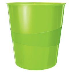 Papelera Leitz WOW. Capacidad 15 litros, verde