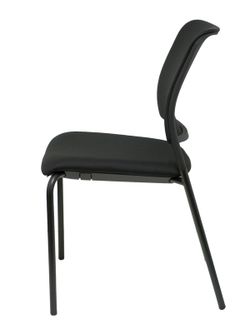 PIQUERAS Y CRESPO. Pack de 4 sillas To-sync meet. Pack de sillas confidentes ergonómicas, apilables, multiusos y estructura en color negro  Asiento y respaldo tapizados en tejido focus color negro