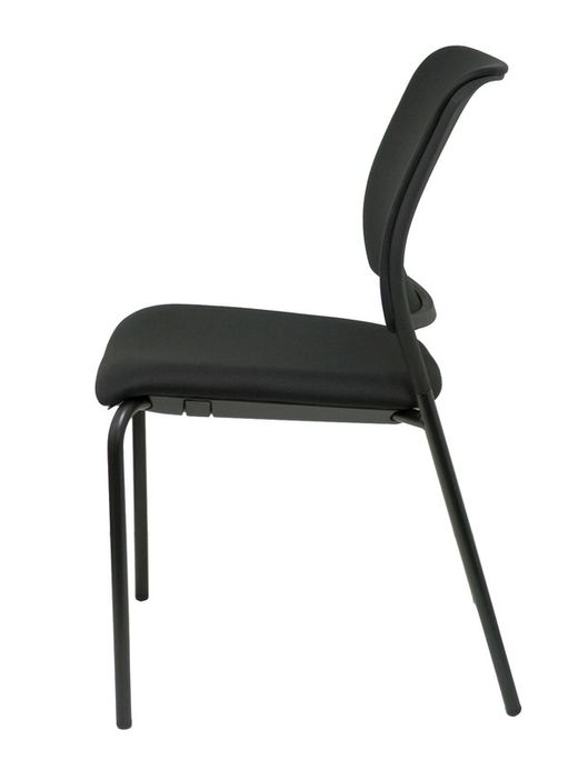 PIQUERAS Y CRESPO. Pack de 4 sillas To-sync meet. Pack de sillas confidentes ergonómicas, apilables, multiusos y estructura en color negro  Asiento y respaldo tapizados en tejido focus color negro