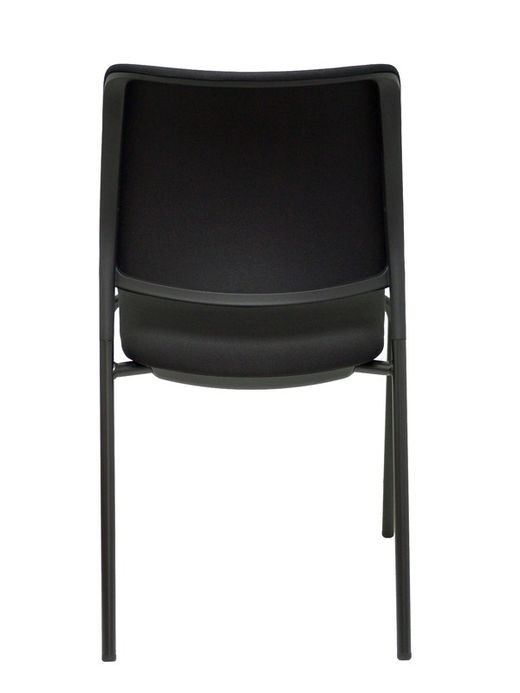 PIQUERAS Y CRESPO. Pack de 4 sillas To-sync meet. Pack de sillas confidentes ergonómicas, apilables, multiusos y estructura en color negro  Asiento y respaldo tapizados en tejido focus color negro