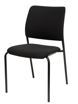 PIQUERAS Y CRESPO. Pack de 4 sillas To-sync meet. Pack de sillas confidentes ergonómicas, apilables, multiusos y estructura en color negro  Asiento y respaldo tapizados en tejido focus color negro