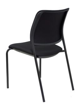 PIQUERAS Y CRESPO. Pack de 4 sillas To-sync meet. Pack de sillas confidentes ergonómicas, apilables, multiusos y estructura en color negro  Asiento y respaldo tapizados en tejido focus color negro