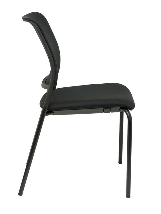 PIQUERAS Y CRESPO. Pack de 4 sillas To-sync meet. Pack de sillas confidentes ergonómicas, apilables, multiusos y estructura en color negro  Asiento y respaldo tapizados en tejido focus color negro