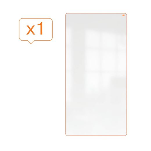 Removable and portable whiteboard 1800 x 900 mm - orange frame