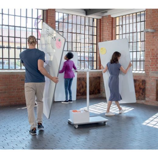 Removable and portable whiteboard 1800 x 900 mm - orange frame