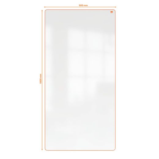 Removable and portable whiteboard 1800 x 900 mm - orange frame