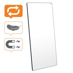 Removable and portable whiteboard 1800 x 900 mm - black frame