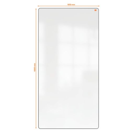 Removable and portable whiteboard 1800 x 900 mm - black frame