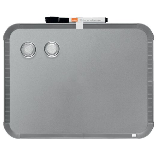 Tablica suchościeralna NOBO home line stal 22x28 cm, srebrna