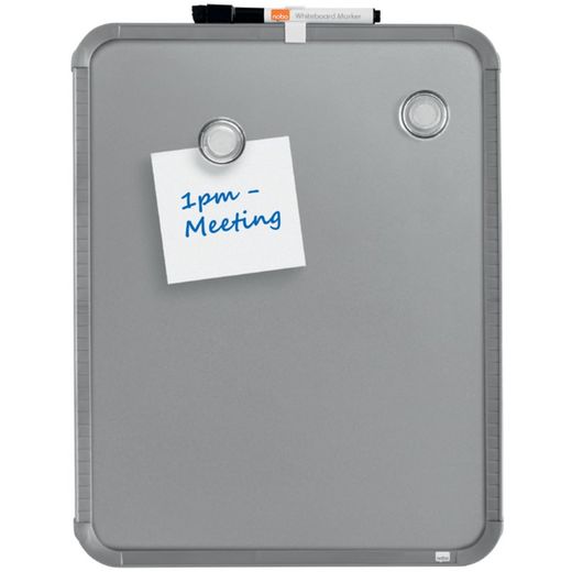NOBO Steel Dry Erase Whiteboard Haushaltslinie 28x36 cm, silber