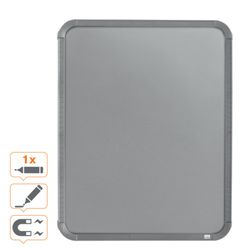 NOBO Steel Dry Erase Whiteboard Haushaltslinie 28x36 cm, silber