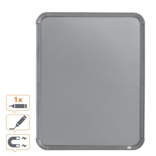 NOBO Steel Dry Erase Whiteboard Haushaltslinie 28x36 cm, silber