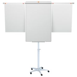 Pizarra caballete NOBO Classic Nano Clean™ móvil + brazos extensibles, blanco
