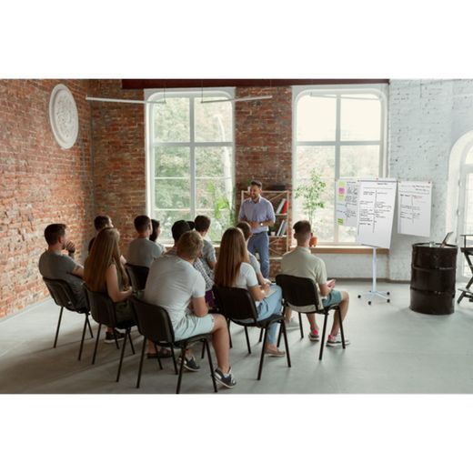 NOBO Classic Nano Clean™ mobile Whiteboard-Staffelei + ausziehbare Arme, weiß