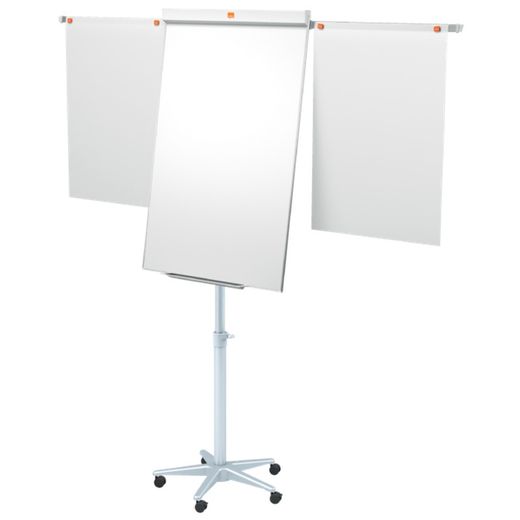 NOBO Classic Nano Clean™ mobile Whiteboard-Staffelei + ausziehbare Arme, weiß