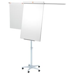 NOBO Classic Nano Clean™ mobile Whiteboard-Staffelei + ausziehbare Arme, weiß