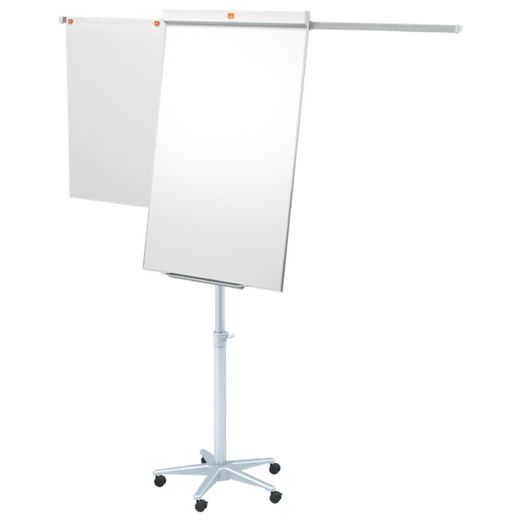 NOBO Classic Nano Clean™ mobile Whiteboard-Staffelei + ausziehbare Arme, weiß