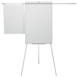 NOBO Classic Nano Clean™ staffeli whiteboard-stativ + forlængelige arme, hvid