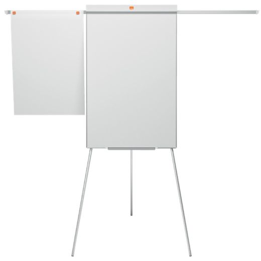 NOBO Classic Nano Clean™ staffeli whiteboard-stativ + forlængelige arme, hvid