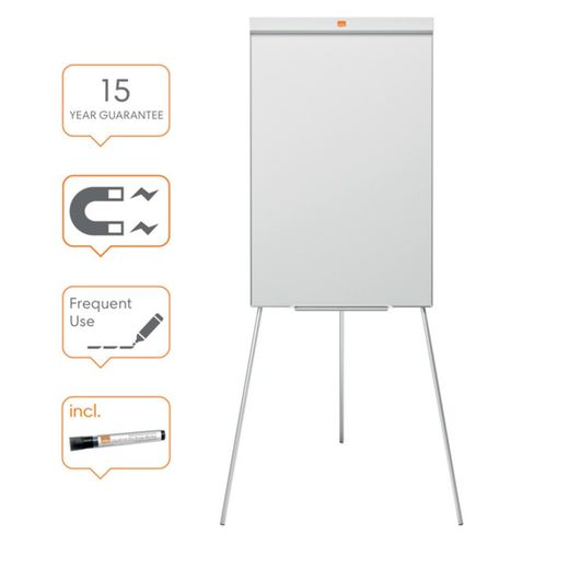 NOBO Classic Nano Clean™ Dreibein-Staffeleibrett (Einzelhandelspackung), Weiß