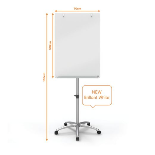 Mobile da cavalletto NOBO CRISTAL, bianco lucido