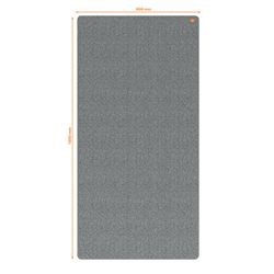 Dobbeltsidet tavle/bevægelig bærbar opslagstavle 1800 x 900 mm - Grå ramme