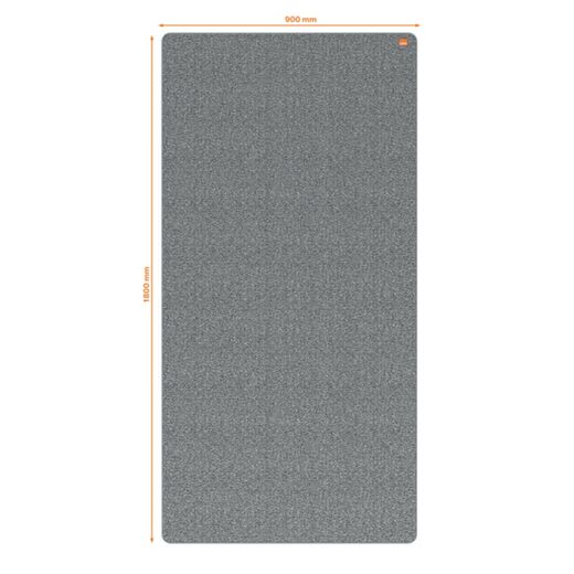 Dobbeltsidet tavle/bevægelig bærbar opslagstavle 1800 x 900 mm - Grå ramme