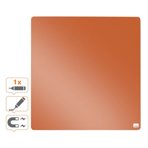 NOBO magnetisches Whiteboard 360x360 mm, orange