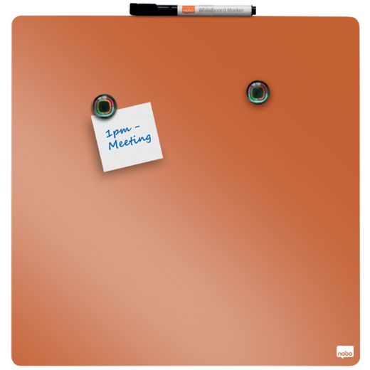 NOBO magnetisches Whiteboard 360x360 mm, orange