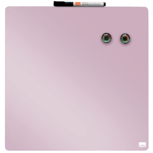 Tableau blanc domestique magnétique NOBO 360x360 mm, rose