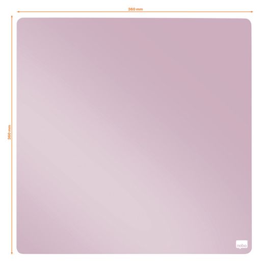 Tableau blanc domestique magnétique NOBO 360x360 mm, rose