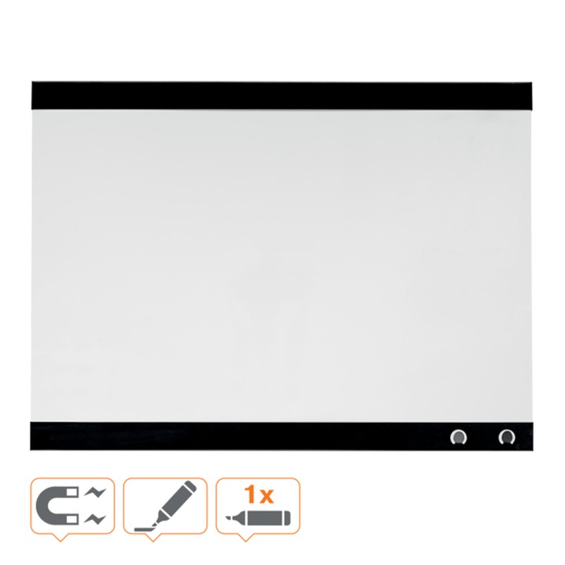 Tableau blanc magnétique avec clip et accessoires NOBO 430x580 mm  (anciennement ENVISION) — KounterPRO