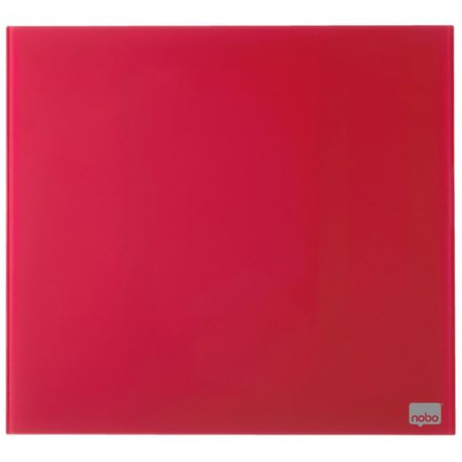 Tableau en verre magnétique NOBO 300x300 mm, rouge