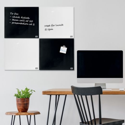 NOBO Glas-Magnettafel 450x450 mm, weiß