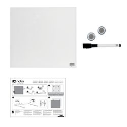 NOBO Glas-Magnettafel 450x450 mm, weiß