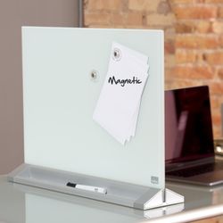 NOBO Magnetisches freistehendes Whiteboard aus Glas, weiß