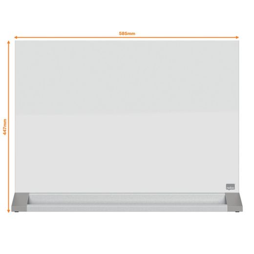 NOBO Magnetisches freistehendes Whiteboard aus Glas, weiß