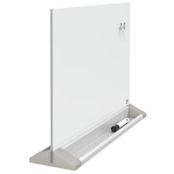 NOBO Magnetisches freistehendes Whiteboard aus Glas, weiß