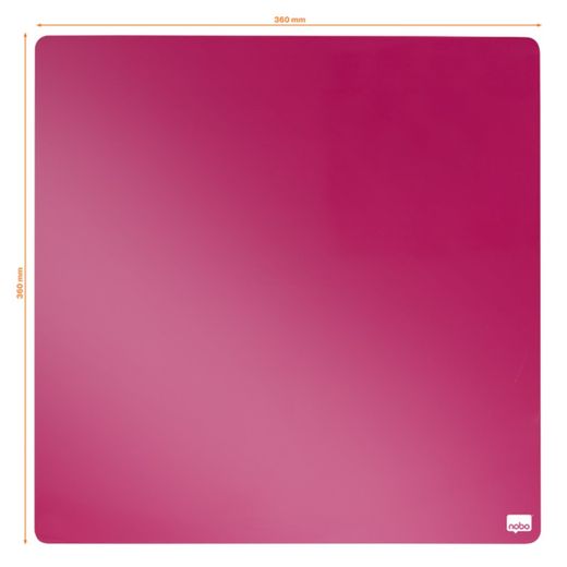 Pizarra magnética NOBO 360x360 mm, fucsia